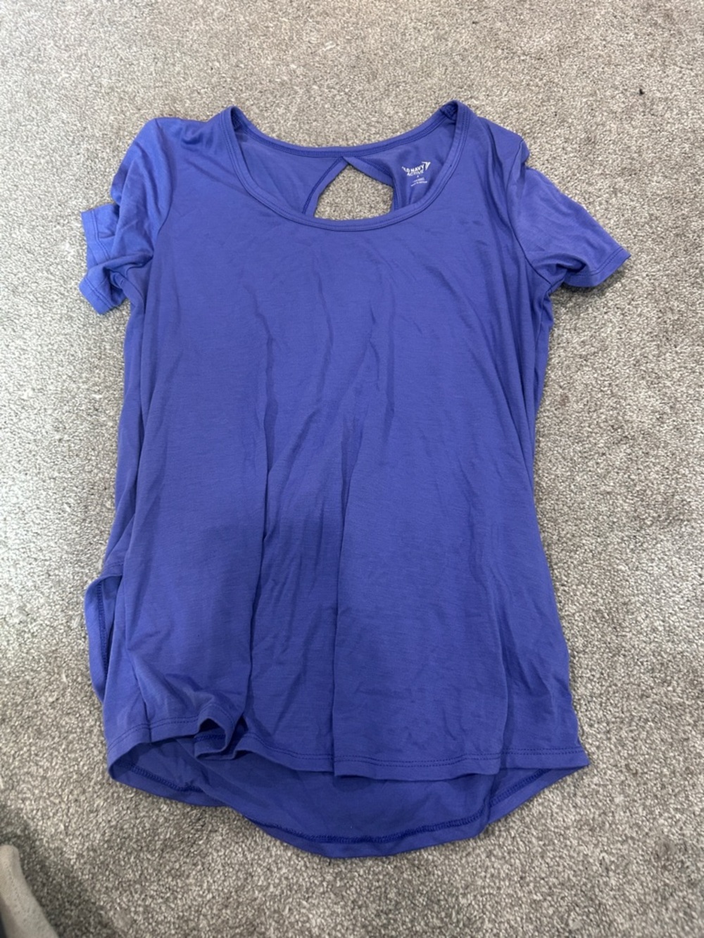 Old Navy Violet Short Sleeve Scoop Neck Tee with Back Keyhole